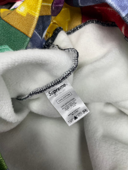 M - Supreme Color Blocks Hooded Sweatshirt