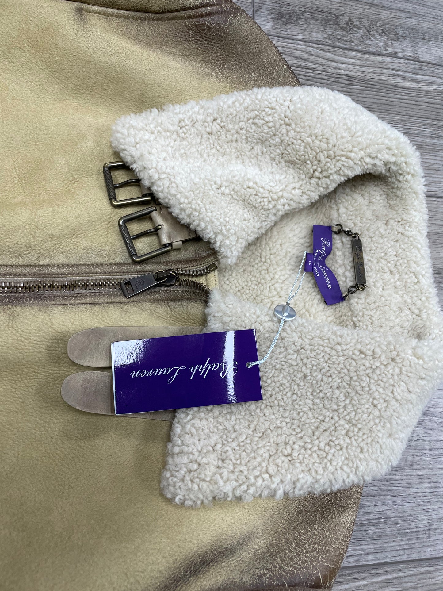 18-Purple Label Ralph Lauren Ilyssa Shearling Bomber Jacket