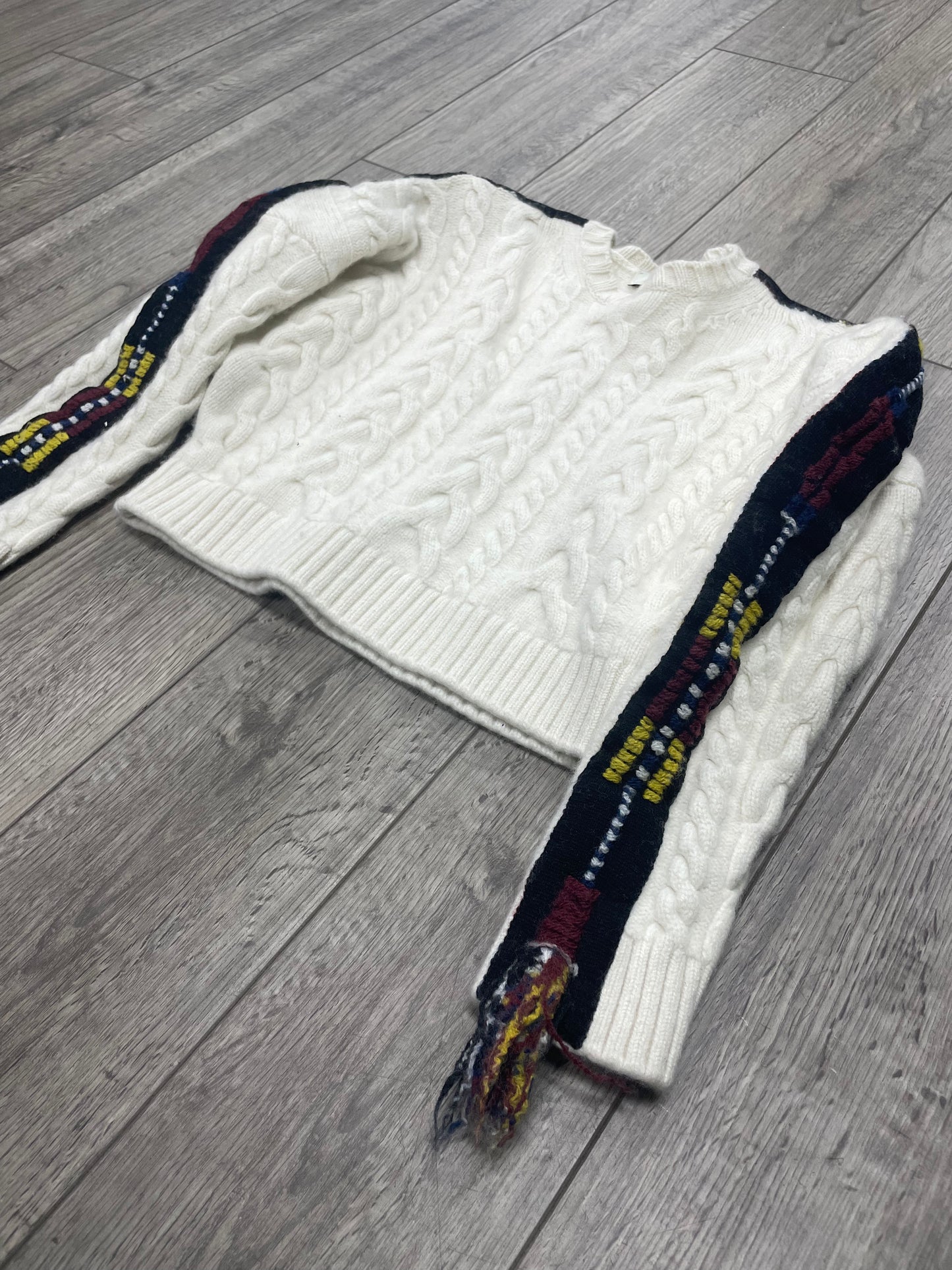 42 - Etro cable-knit jacquard-tape jumper