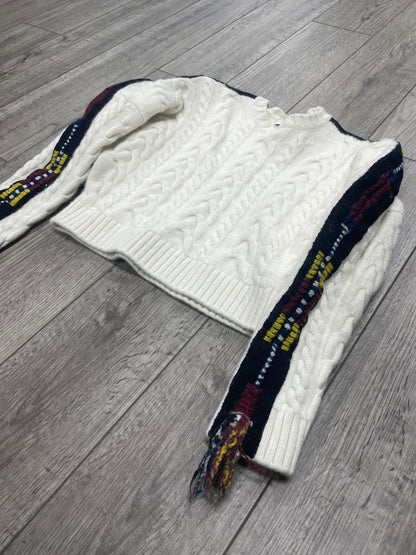 42 - Etro cable-knit jacquard-tape jumper