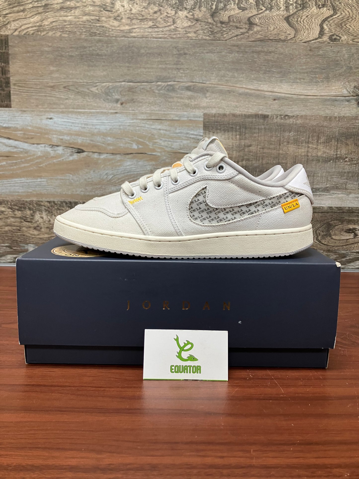 Jordan 1 Retro AJKO Low SP Union White Canvas Size 11