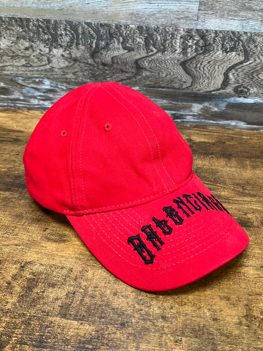 OS-Balenciaga Gothic brim Logo Hat