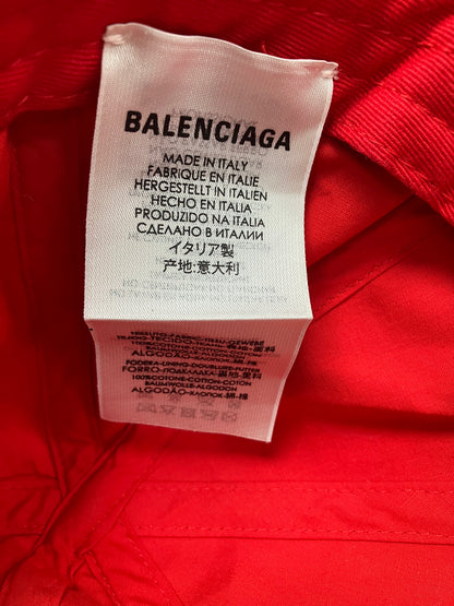 OS-Balenciaga Gothic brim Logo Hat