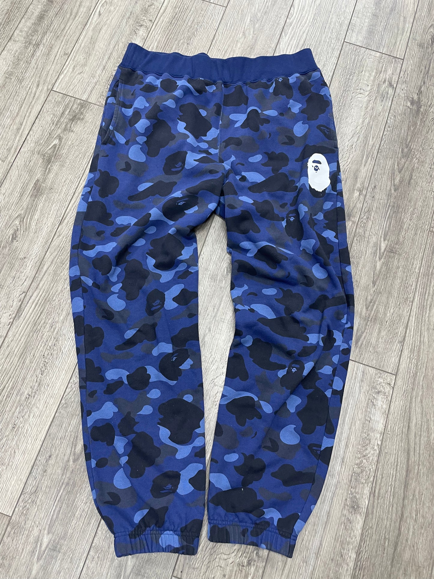 2XL-Bape Navy Blue Camo Sweatpants