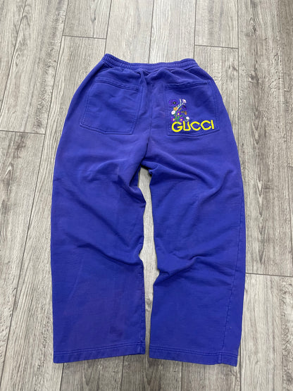 S-Gucci Lovelight Embroidered Logo Sweatpants