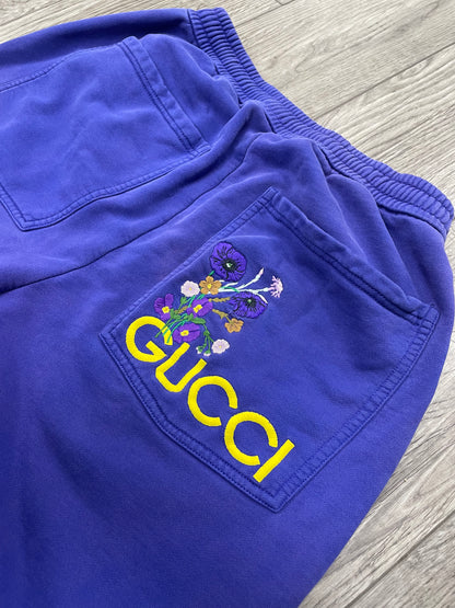 S-Gucci Lovelight Embroidered Logo Sweatpants