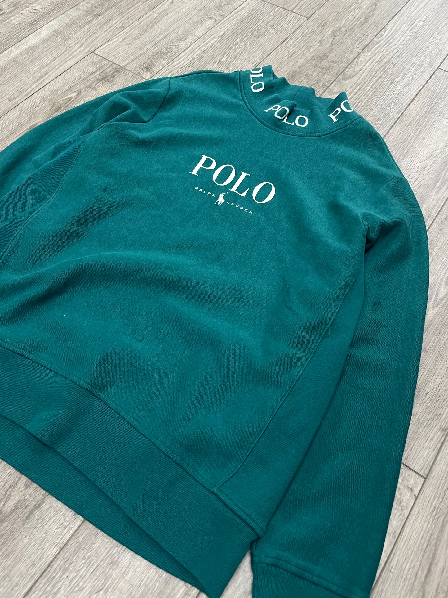 XL-Polo Ralph Lauren Green Neck Logo Sweatshirt