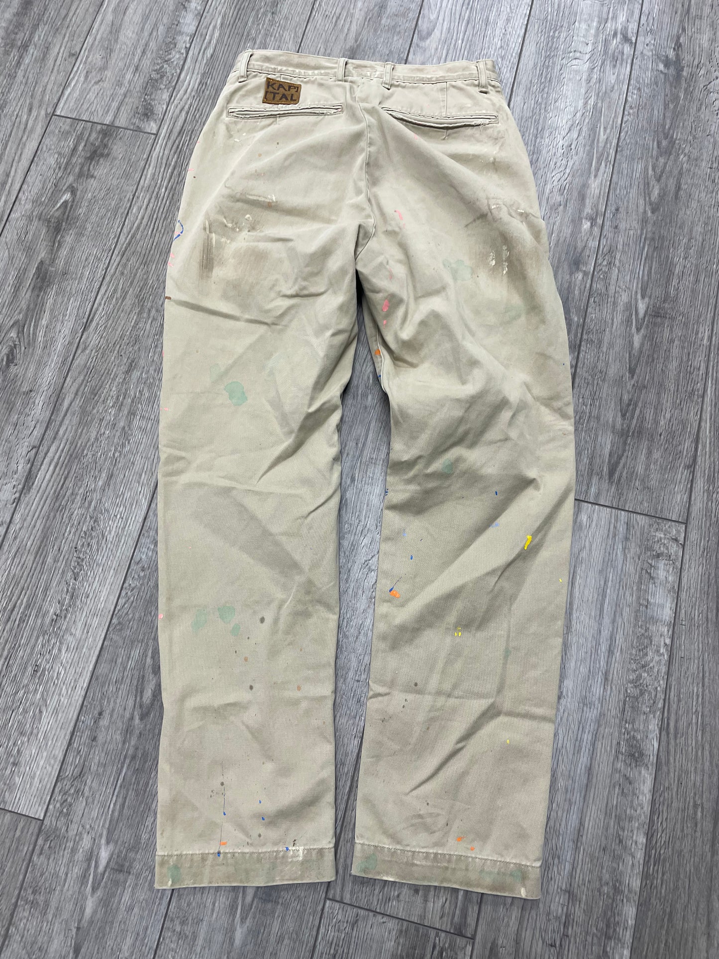 29-Kapital Paint Splatter Beige Pants