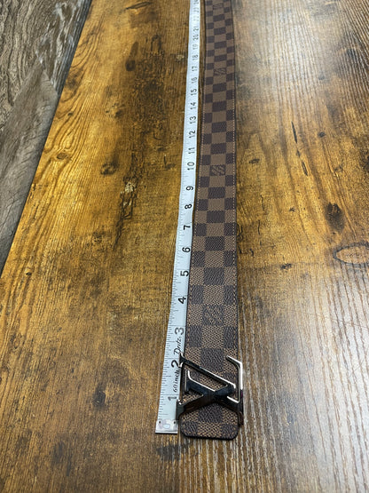 38 - Louis Vuitton Damier Ebene Initiales Brown Belt