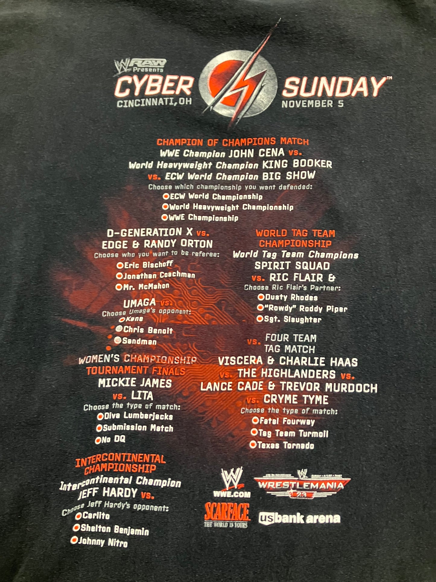 3XL-WWE Cyber Sunday Tee