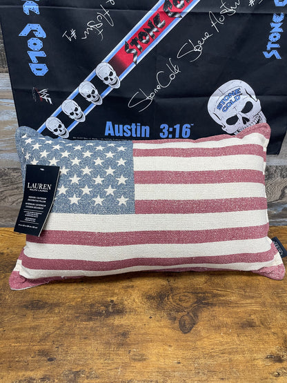 Lauren Ralph Lauren American Flag Woven Pillow