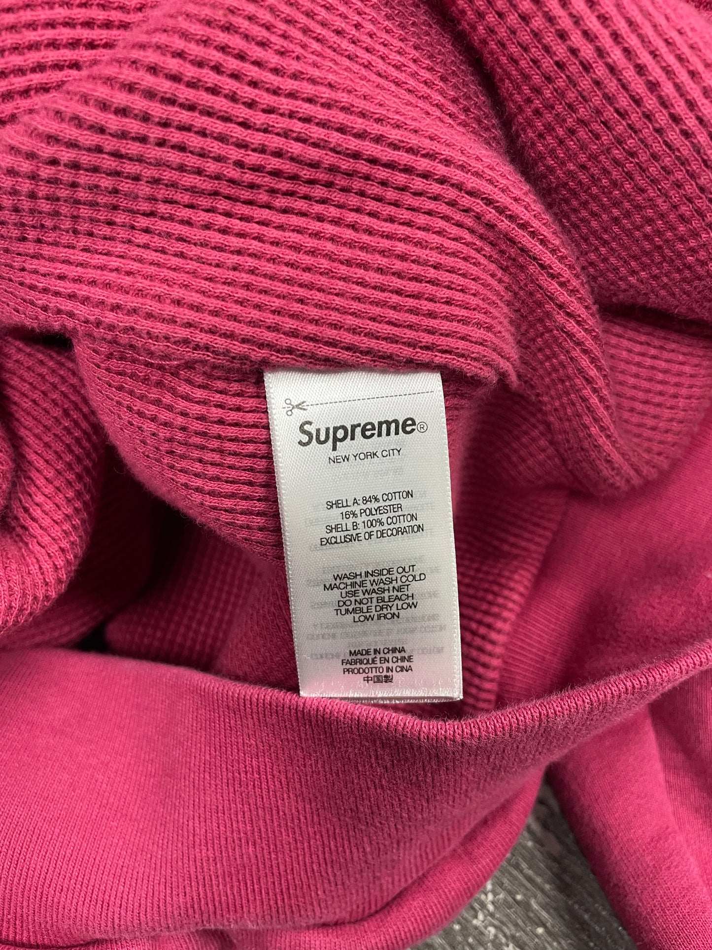 M - Supreme x Hysteric Glamour Thermal Lined Zip Up Hooded Sweatshirt