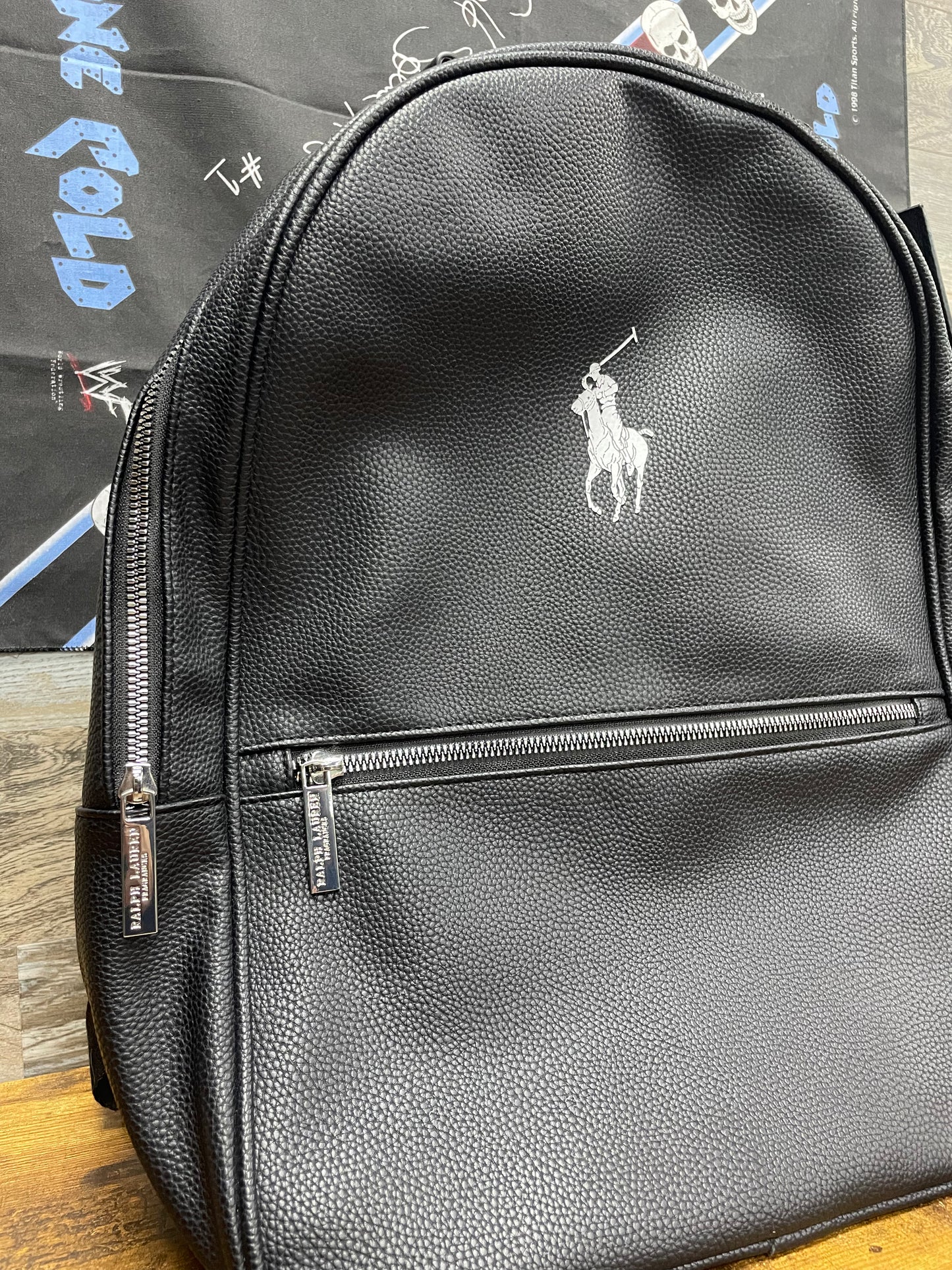 Polo Ralph Lauren Black Leather Bag