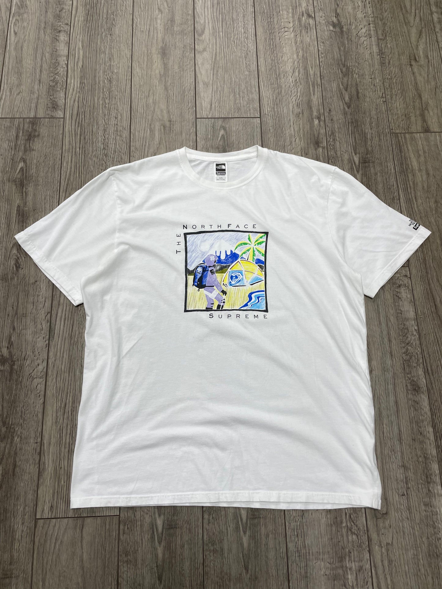 XL - Supreme The North Face Sketch White Tee