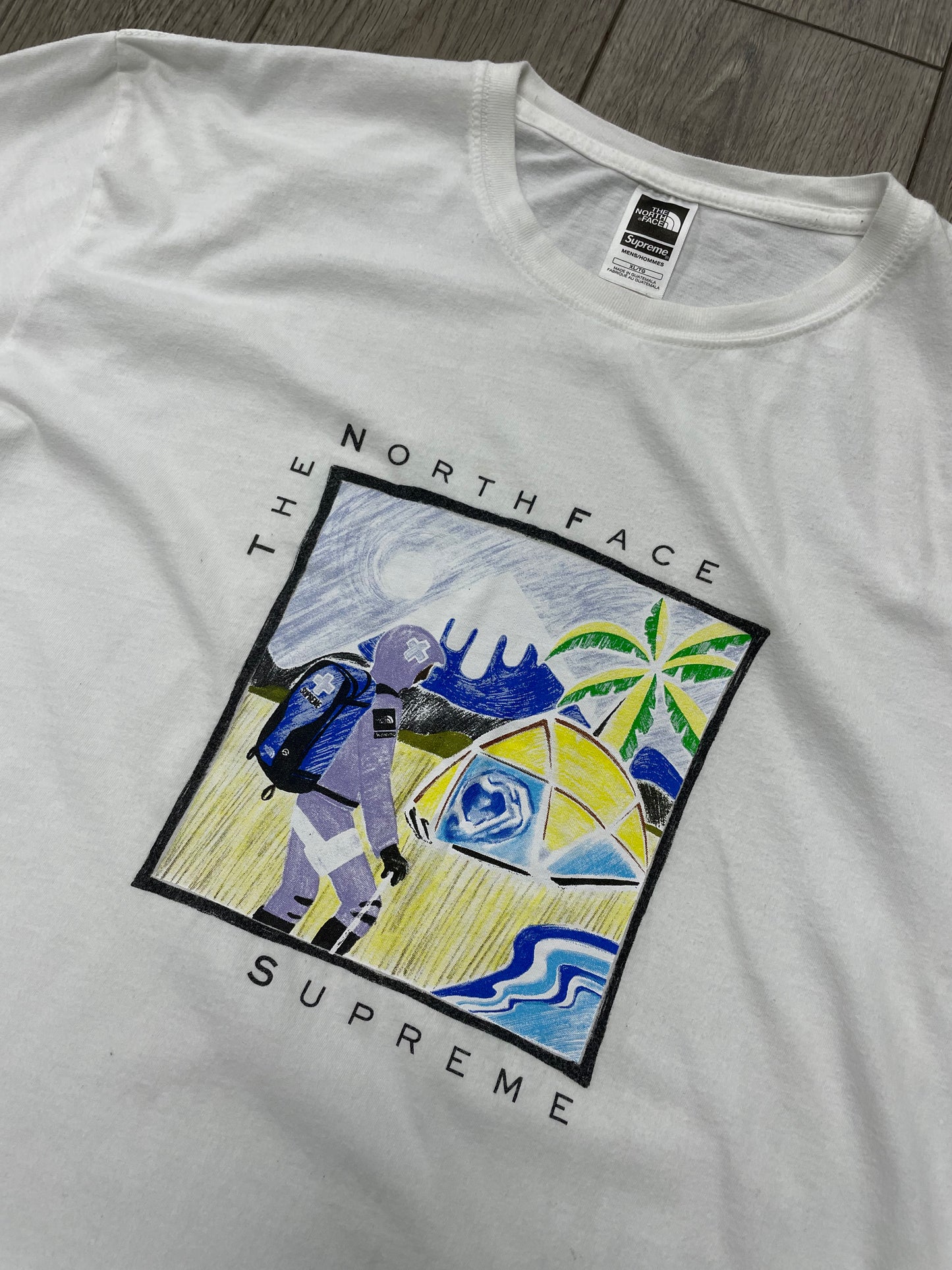 XL - Supreme The North Face Sketch White Tee