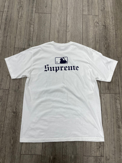 XL - Supreme MLB Yankees NY White Tee