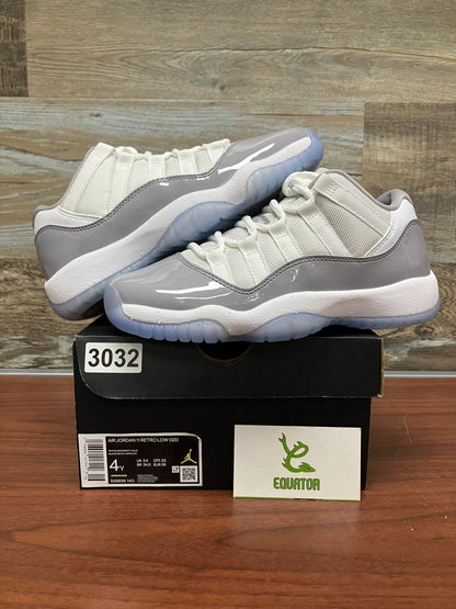 Jordan 11 Retro Low Cement Grey GS Size 4Y