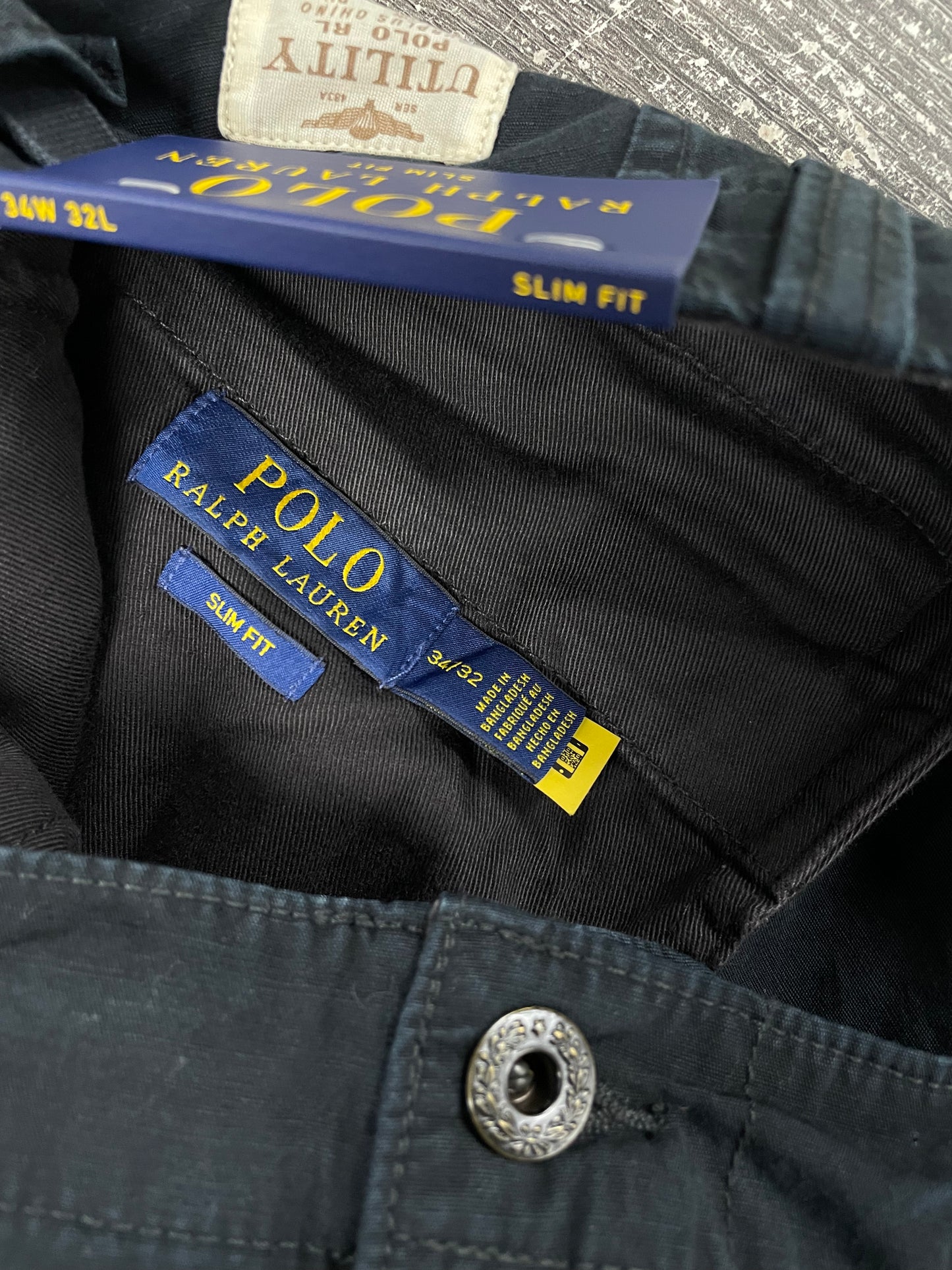 34 - Polo Ralph Lauren Black Utility Cargo Pants