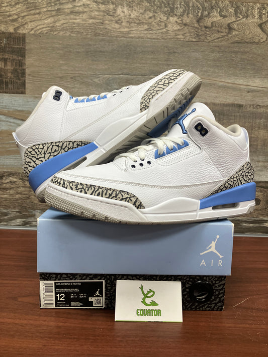 Jordan 3 Retro UNC Size 12