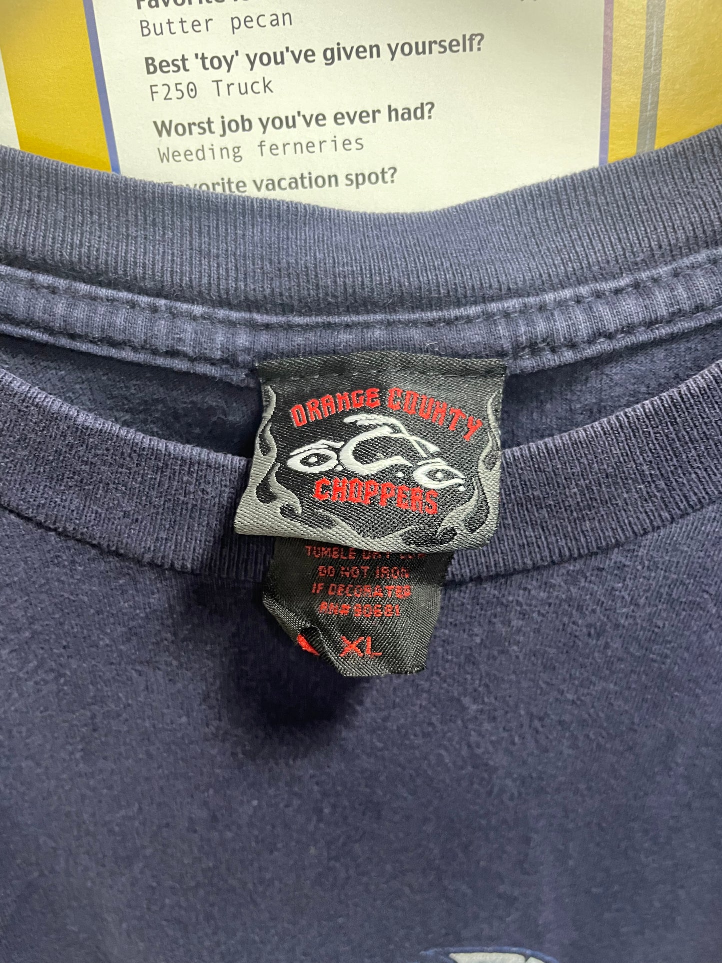 Orange County Choppers Navy Dagger Tee - XL