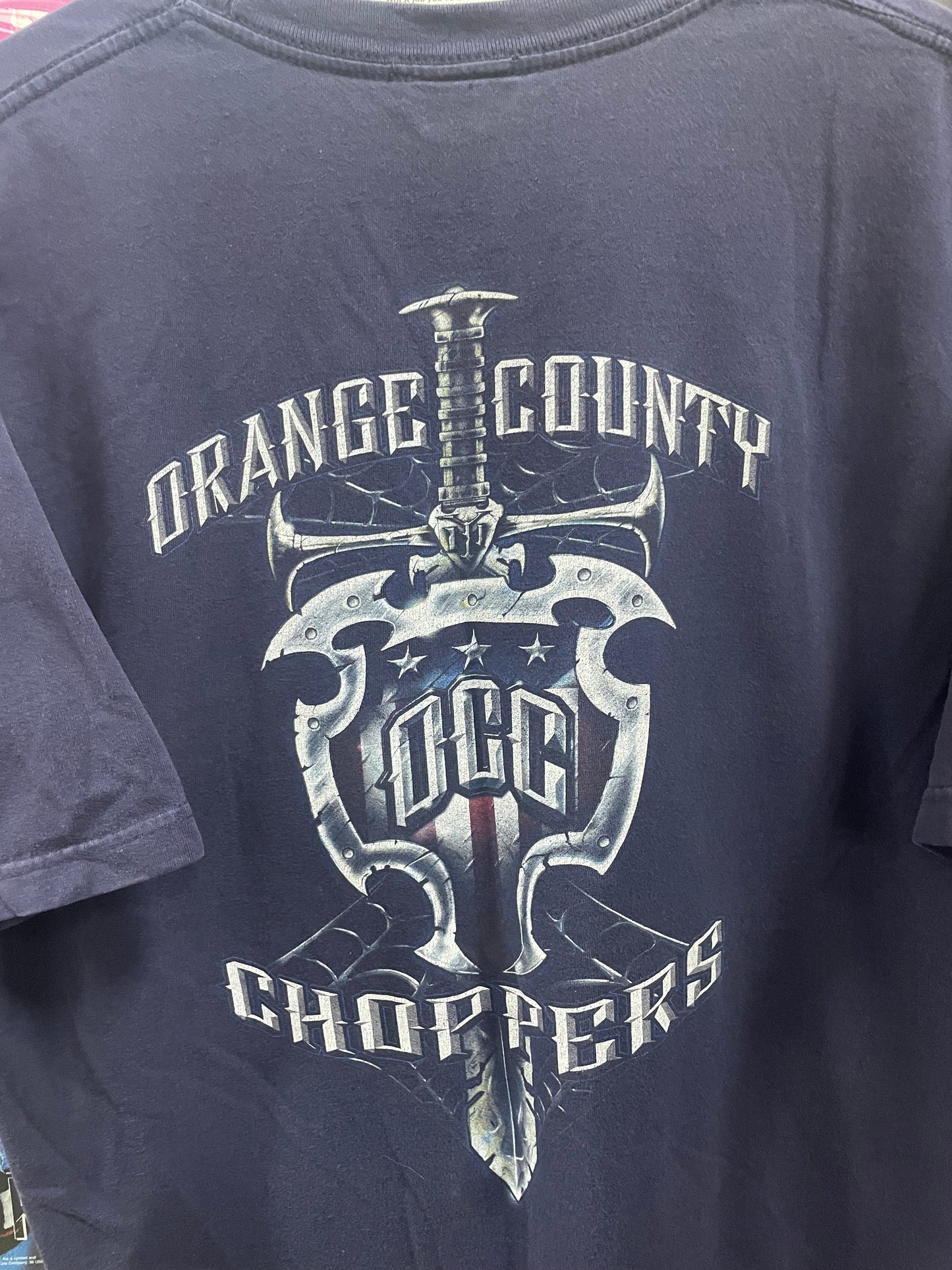 Orange County Choppers Navy Dagger Tee - XL