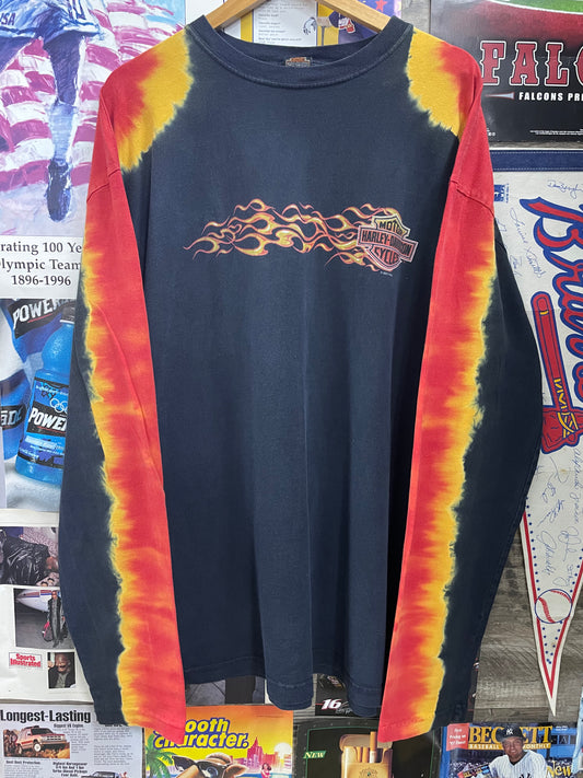 Vintage Harley Tie-Dye Long-Sleeve Tee XXL