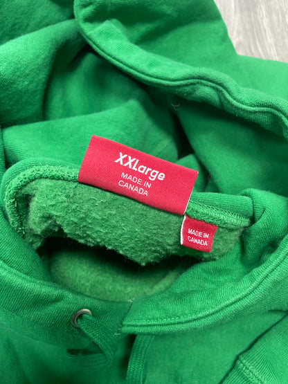 XXL - Supreme Green Box Logo Sweatshirt Hoodie