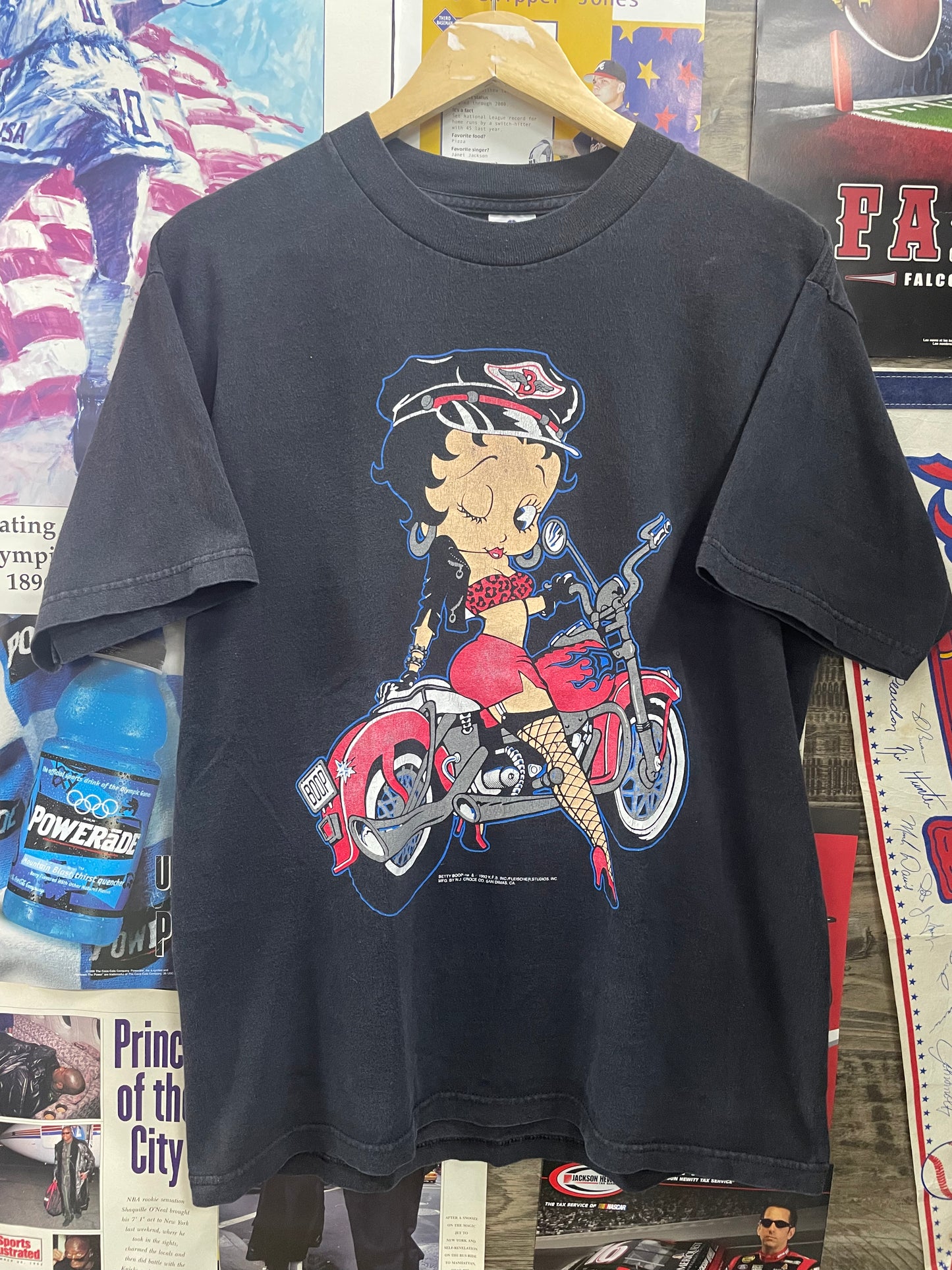 Vintage Betty Boop Biker Tee L