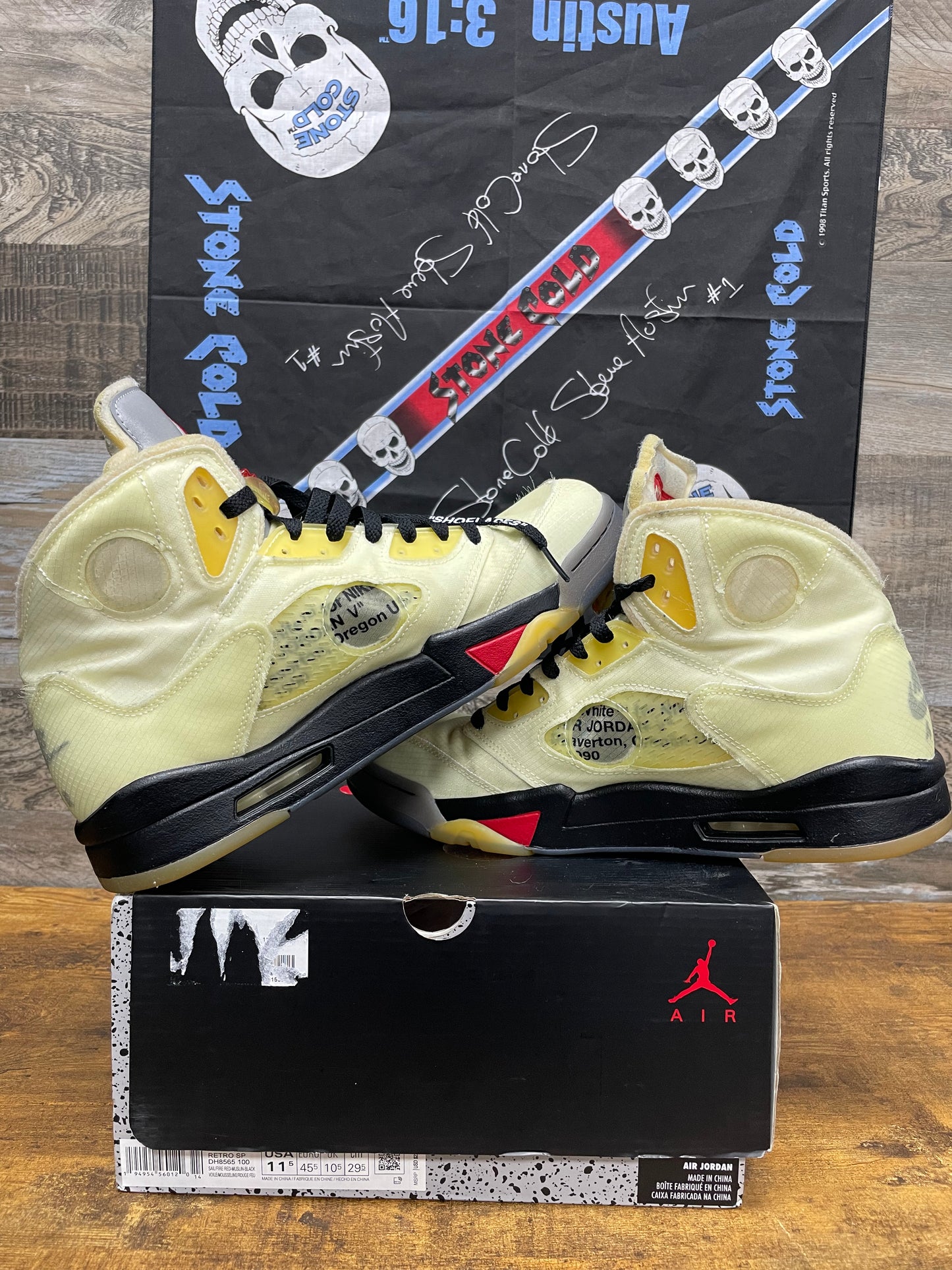11.5-Air Jordan 5 Off-White Sail