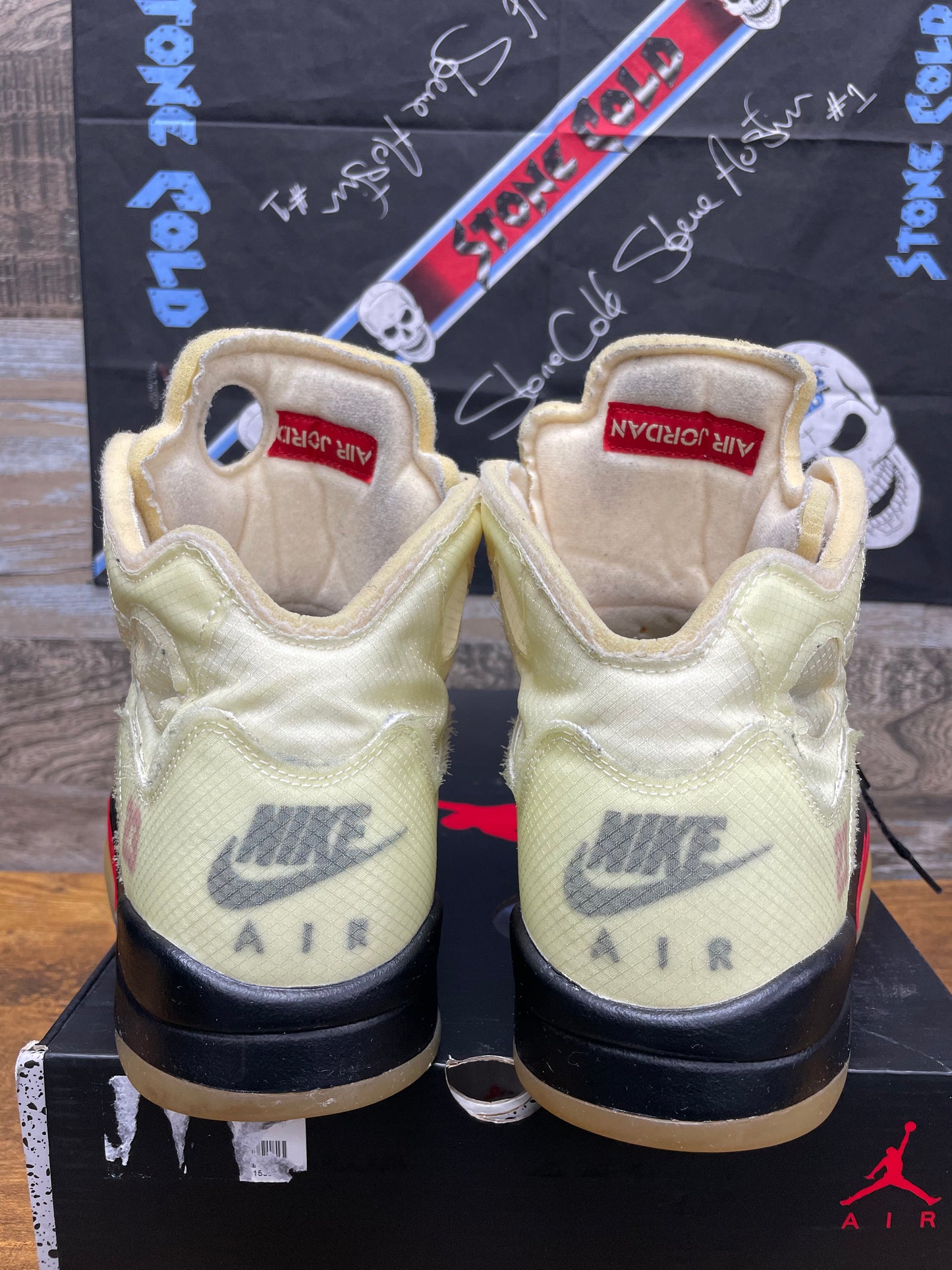 11.5-Air Jordan 5 Off-White Sail