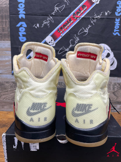 11.5-Air Jordan 5 Off-White Sail