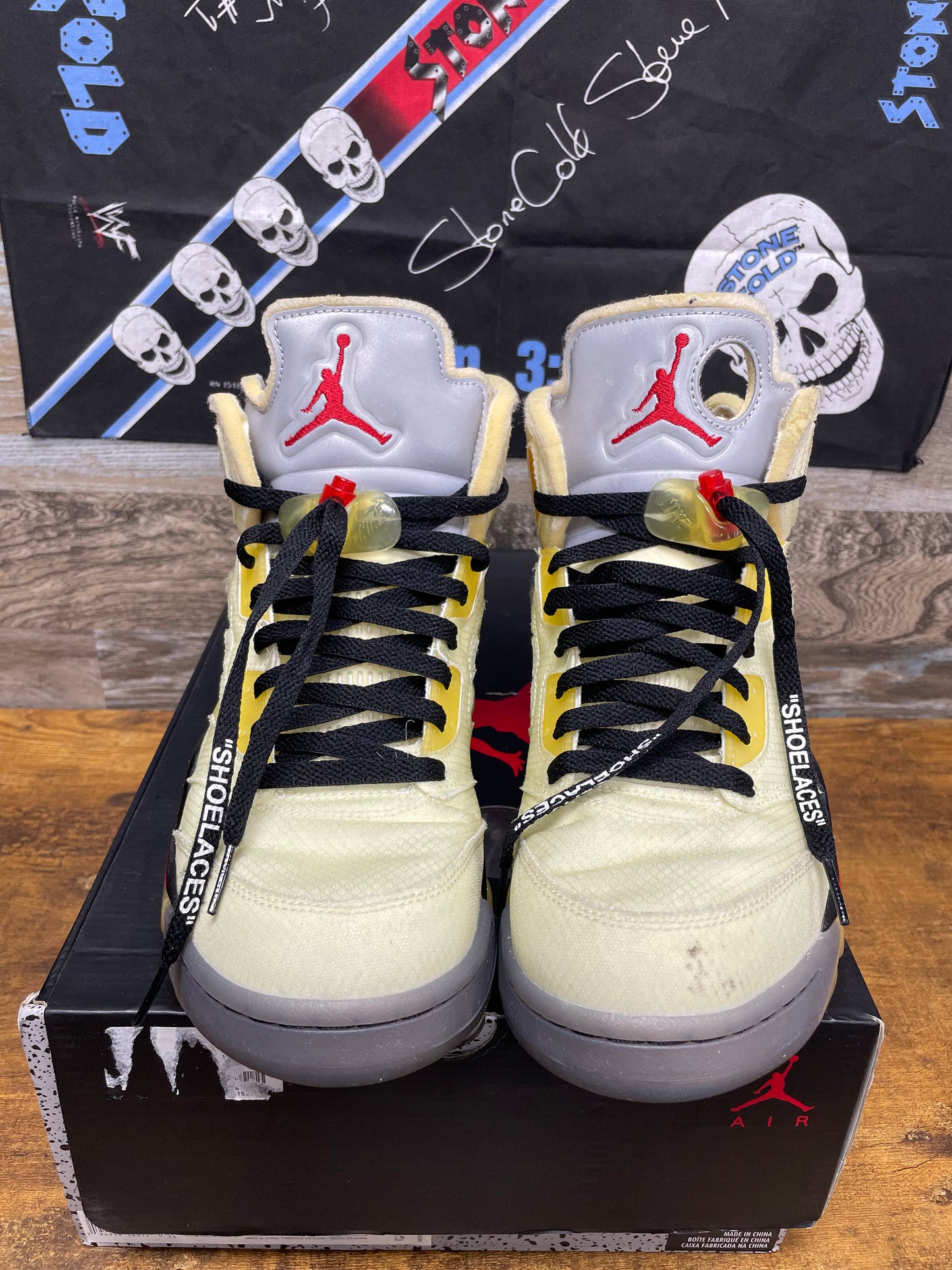 11.5-Air Jordan 5 Off-White Sail