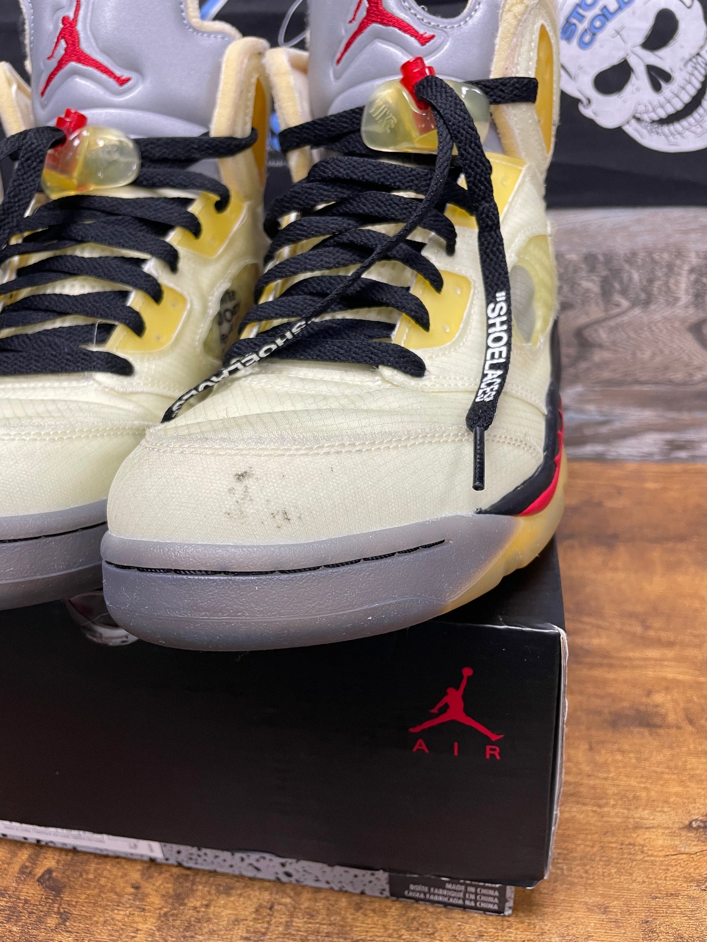 11.5-Air Jordan 5 Off-White Sail