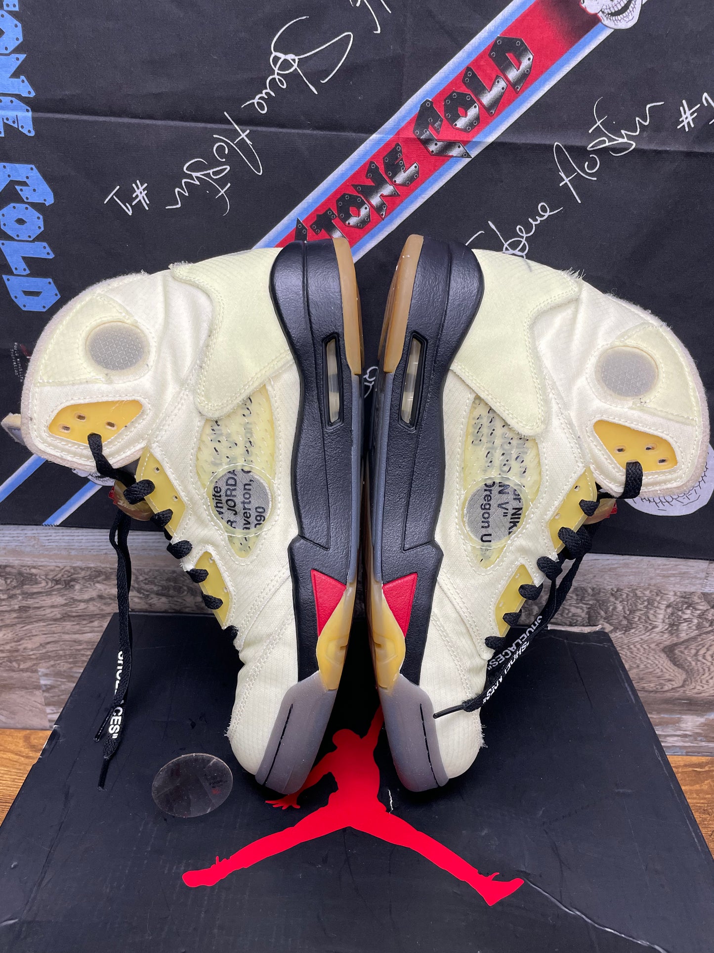 11.5-Air Jordan 5 Off-White Sail
