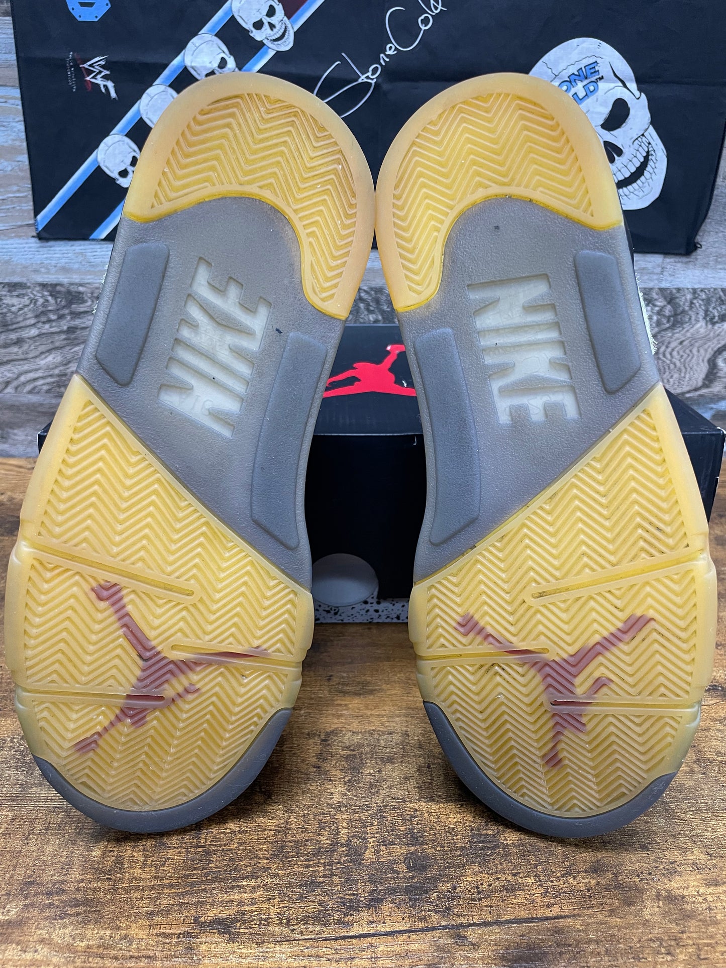 11.5-Air Jordan 5 Off-White Sail