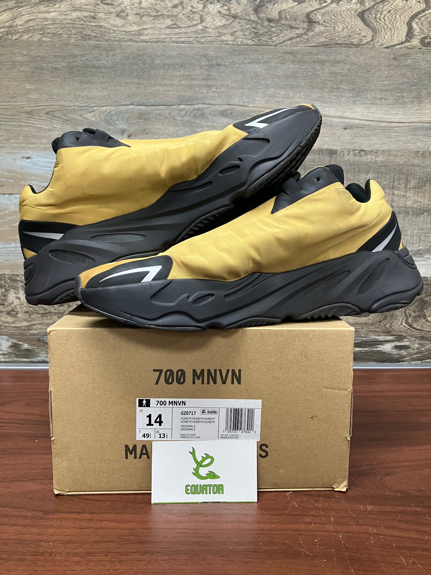 Adidas Yeezy Boost 700 MNVN Honey Flux Size 14