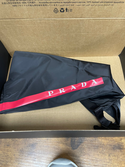 9.5-Prada Cup Grey Patent Leather Sneaker