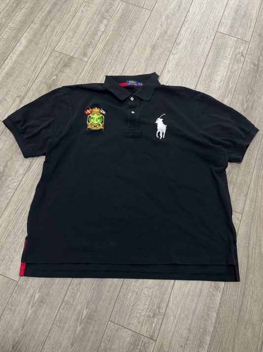 2XB-Ralph Lauren 1967 Marine Supply Black Polo