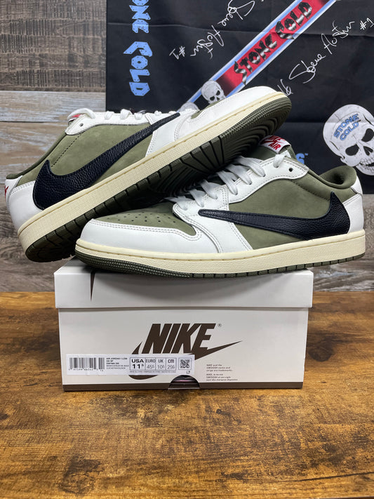 11.5-Jordan 1 Retro Low Travis Scott Medium Olive