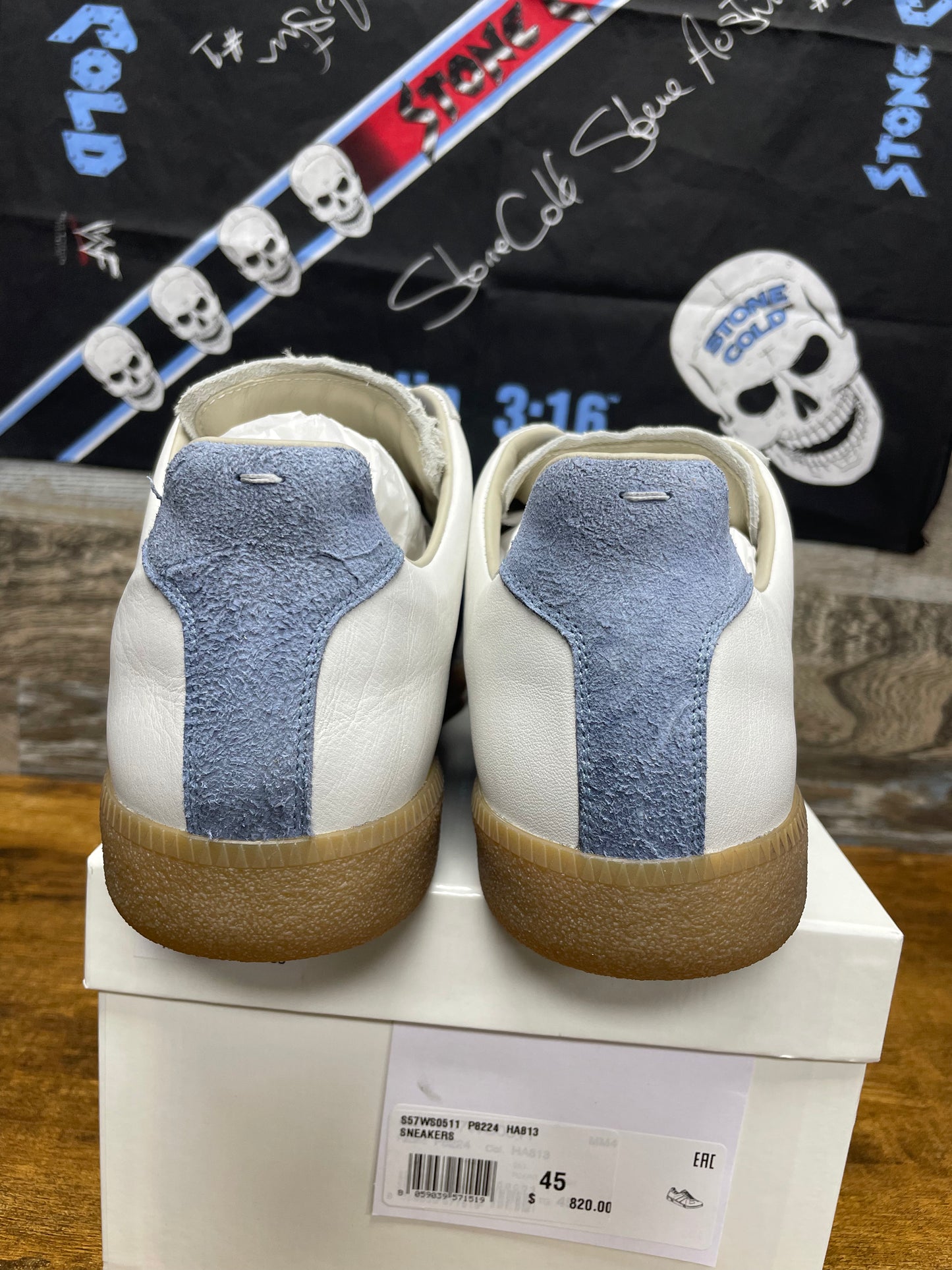 45/12-Maison Margiela Replica Sneakers Light Grey/Blue