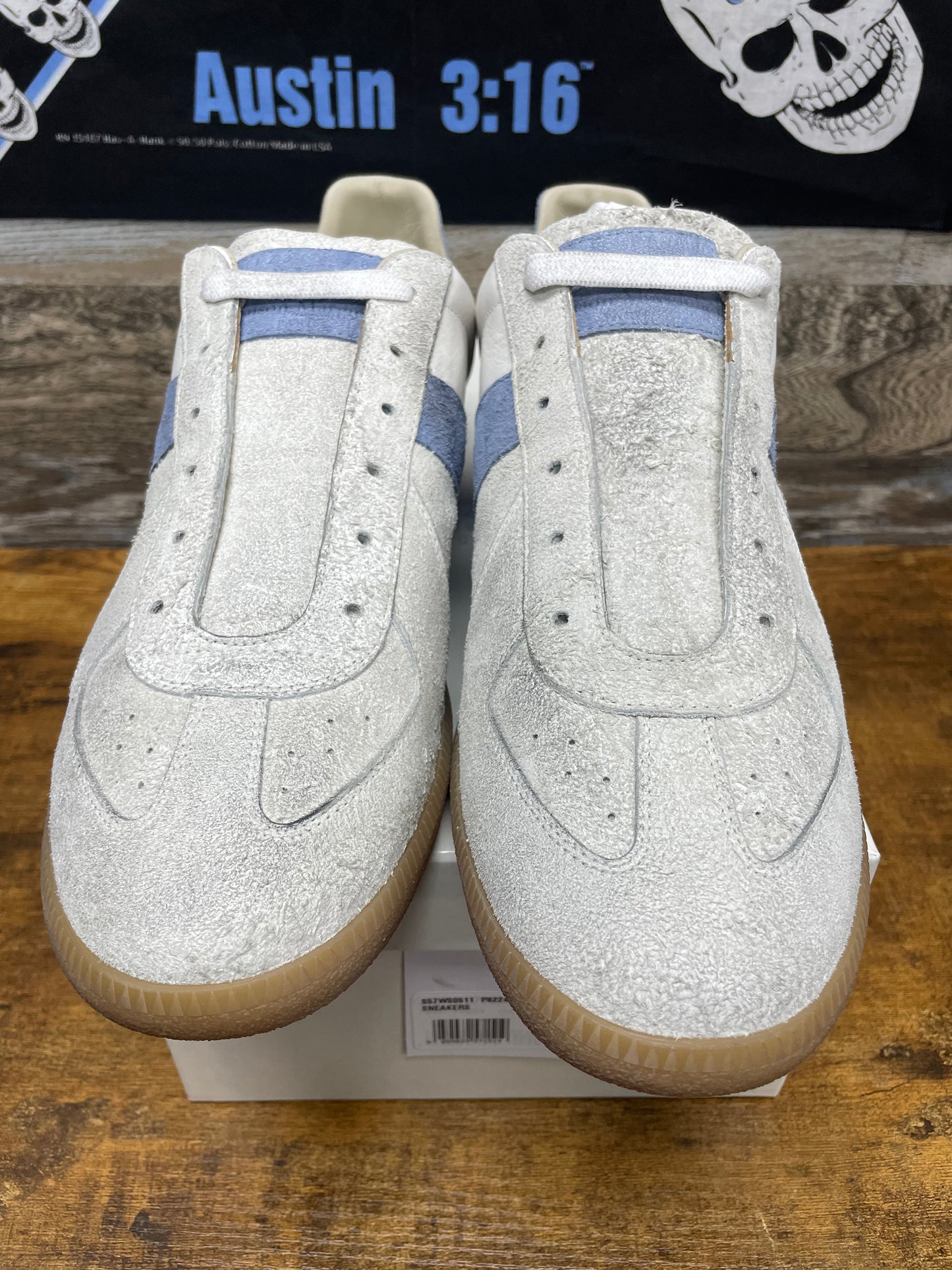 45/12-Maison Margiela Replica Sneakers Light Grey/Blue