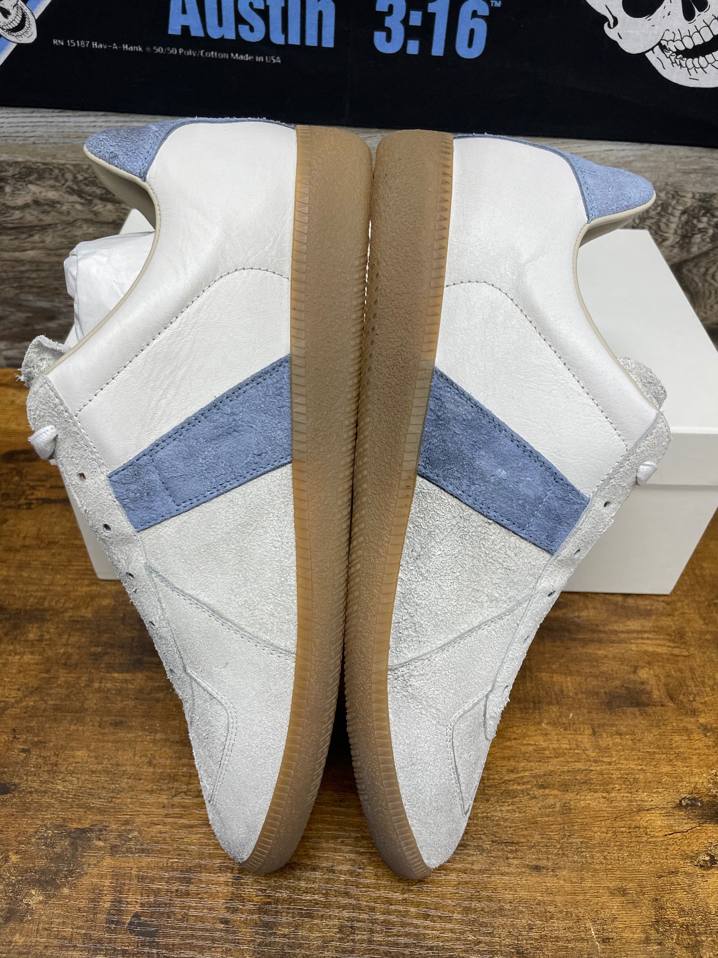 45/12-Maison Margiela Replica Sneakers Light Grey/Blue