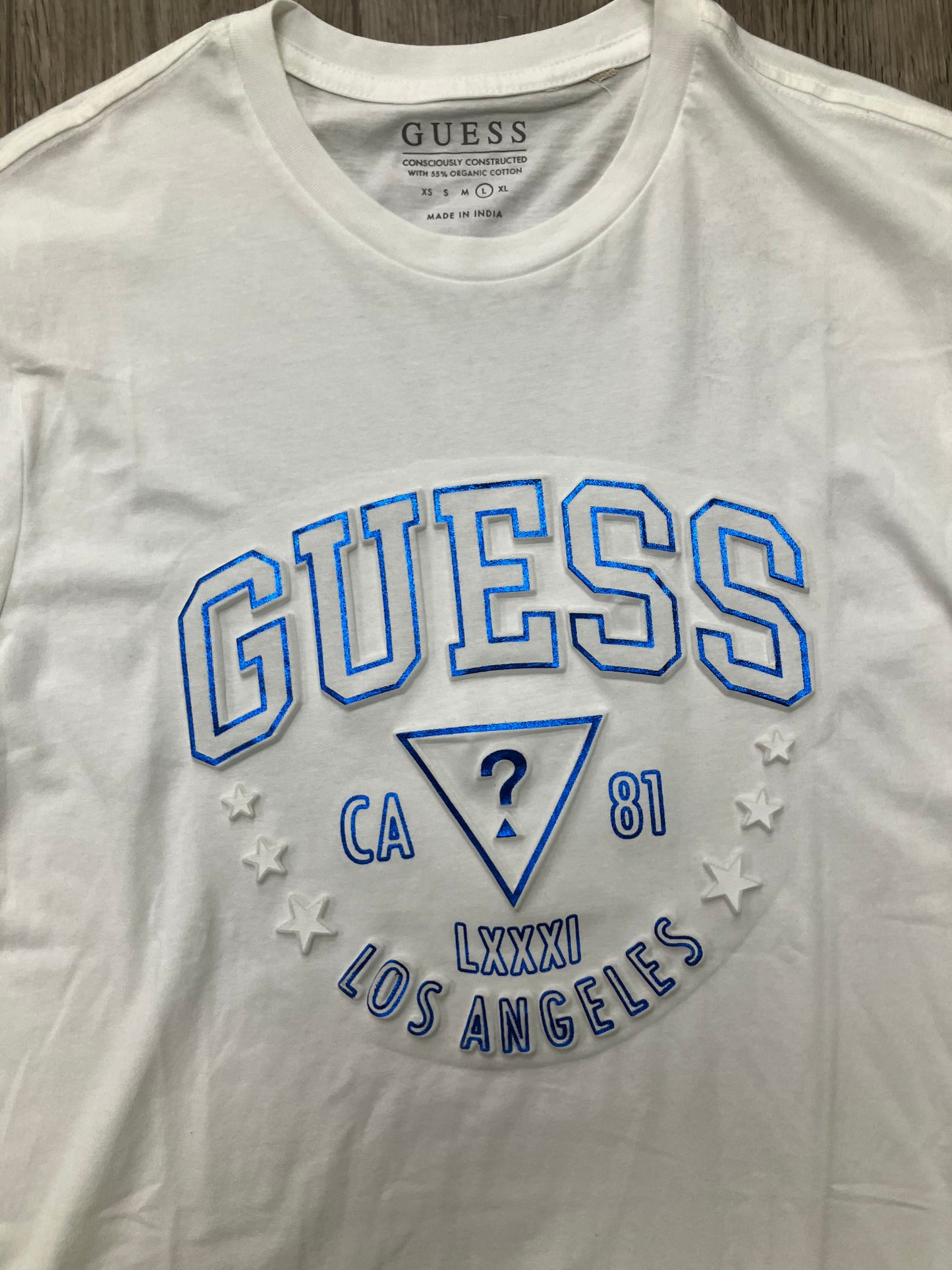 Guess White Tee Size L