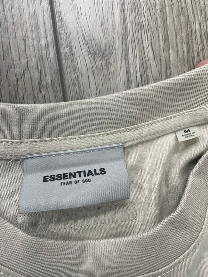 M-Fear of God Essentials Light Heather Oatmeal Tee