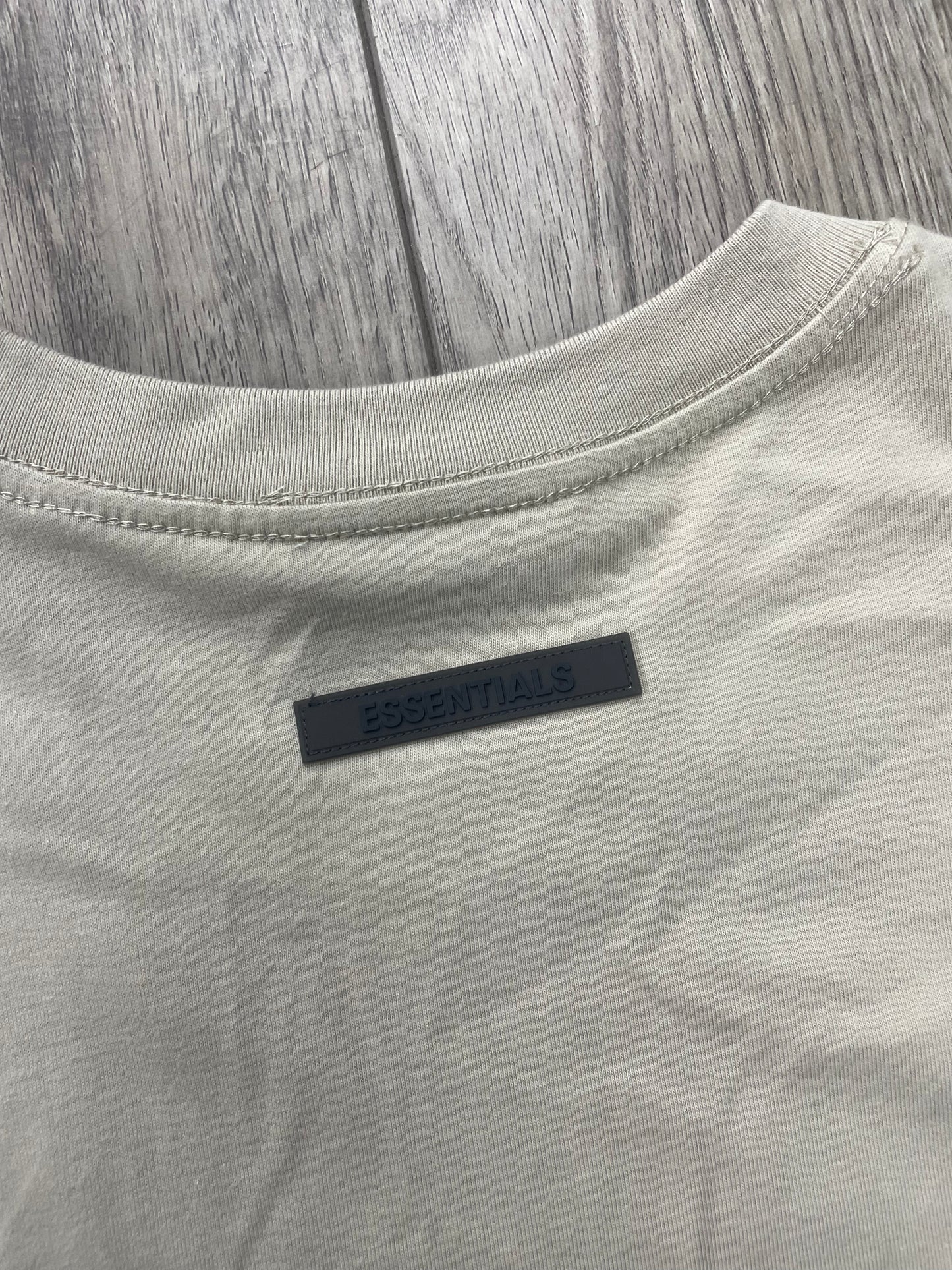 M-Fear of God Essentials Light Heather Oatmeal Tee