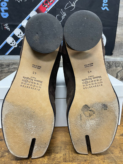 45/12-Maison Margiela Brown Suede Heel Boot