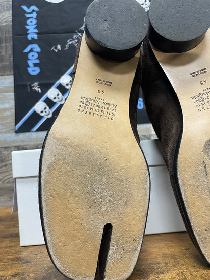 45/12-Maison Margiela Brown Suede Heel Boot
