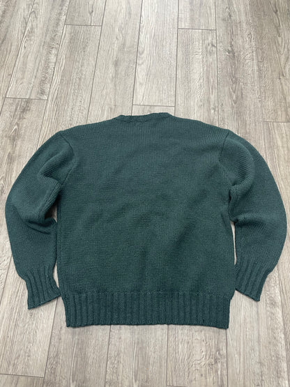 M-Vintage Polo Ralph Lauren Preppy Bear Hand-Knit Sweater