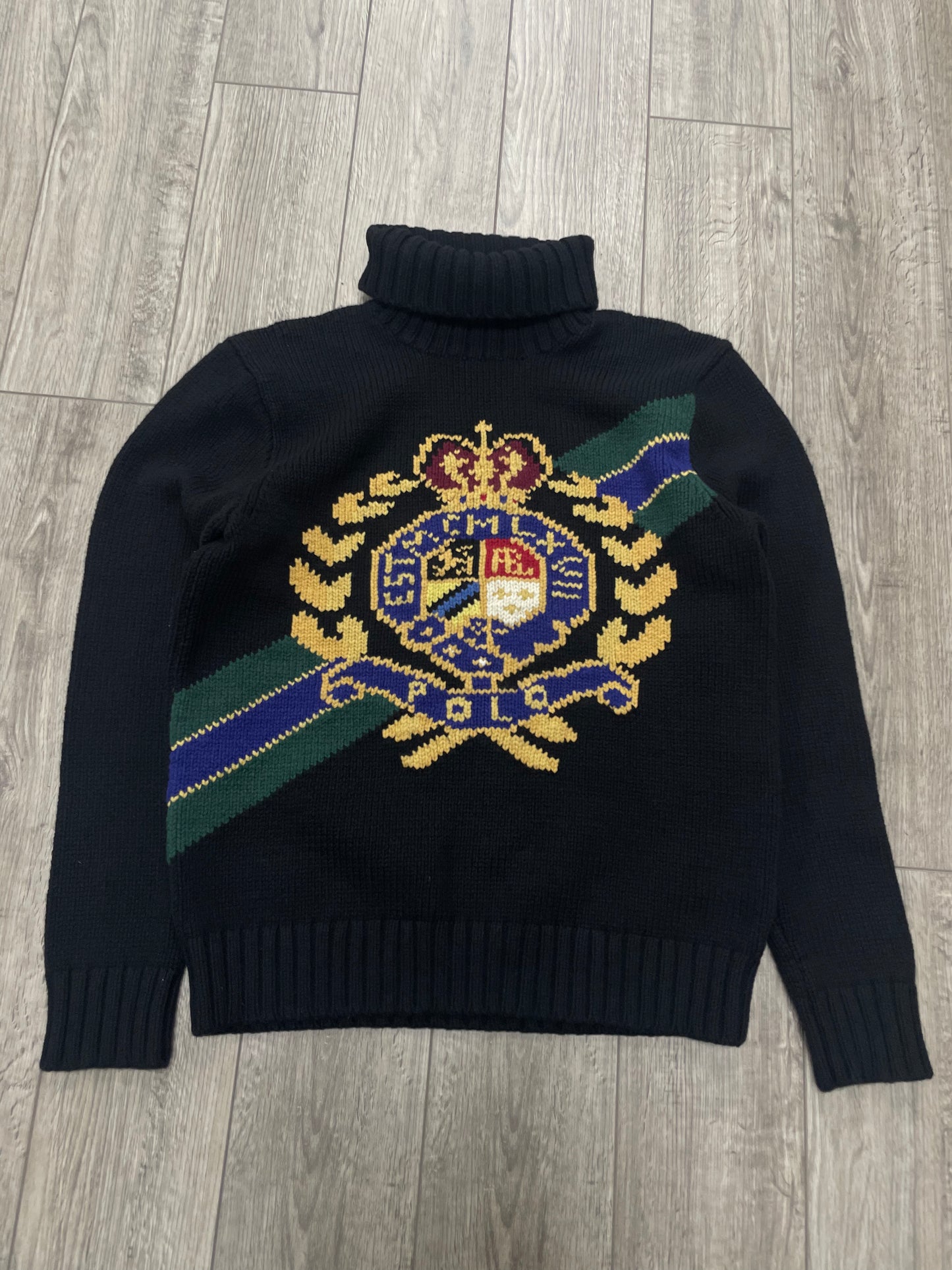 M-Polo Ralph Lauren Crest Wool Turtleneck