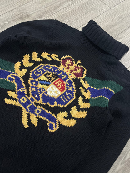 M-Polo Ralph Lauren Crest Wool Turtleneck